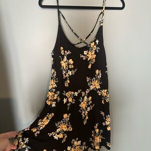 H&M Black Floral Jumpsuit